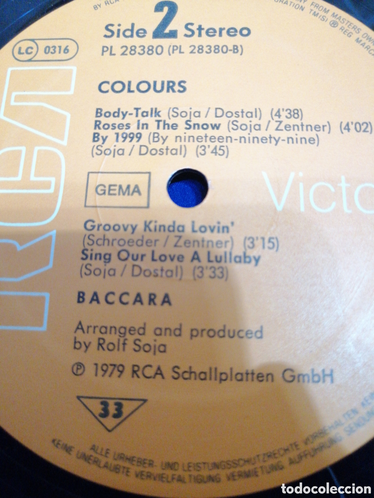 Discos de vinilo: BACCARA - COLOURS - A&Ntilde;O 1979 MADE IN GERMANY - Foto 7