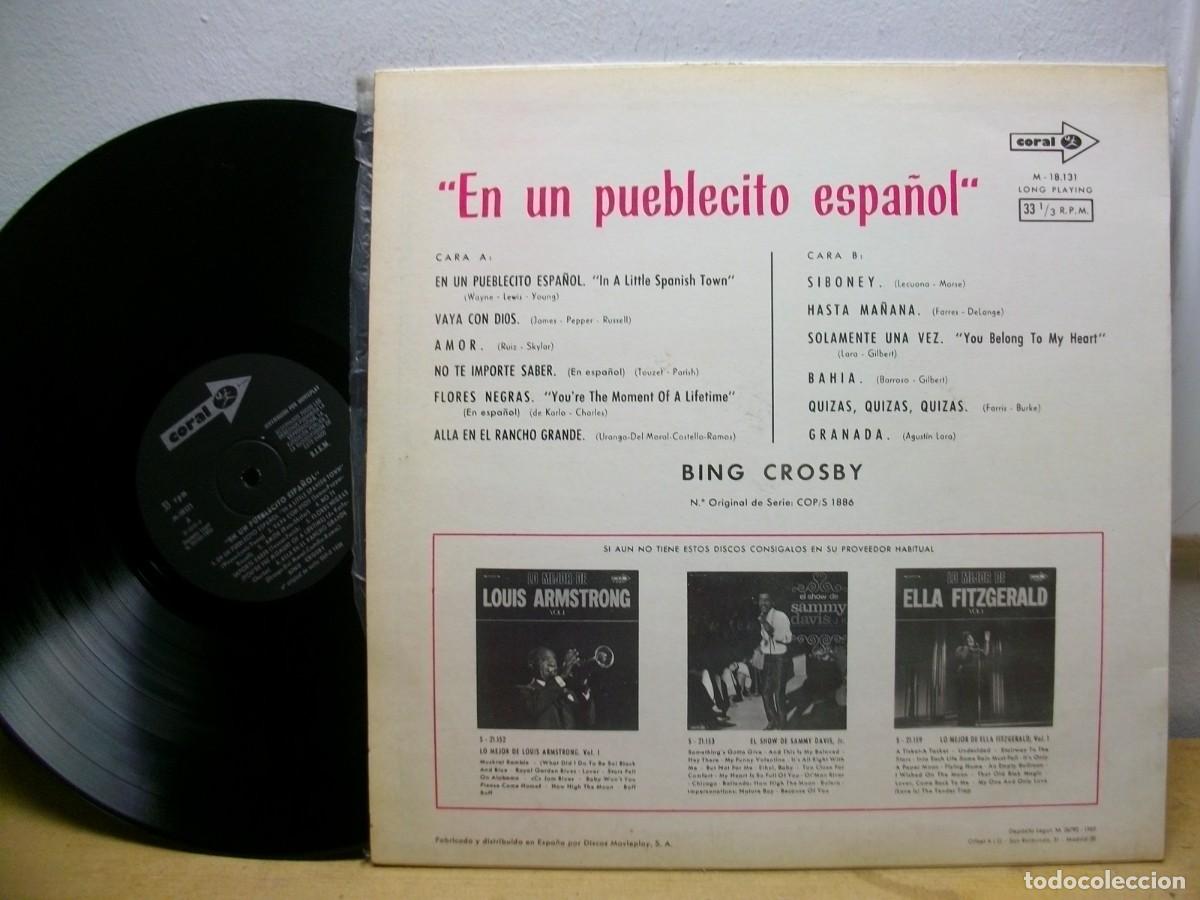 Discos de vinilo: BING CROSBY EN UN PUEBLECITO ESPA&Ntilde;OL LP - Foto 2