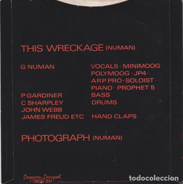 Discos de vinilo: Gary Numan &ndash; This Wreckage 7 single UK - Foto 2