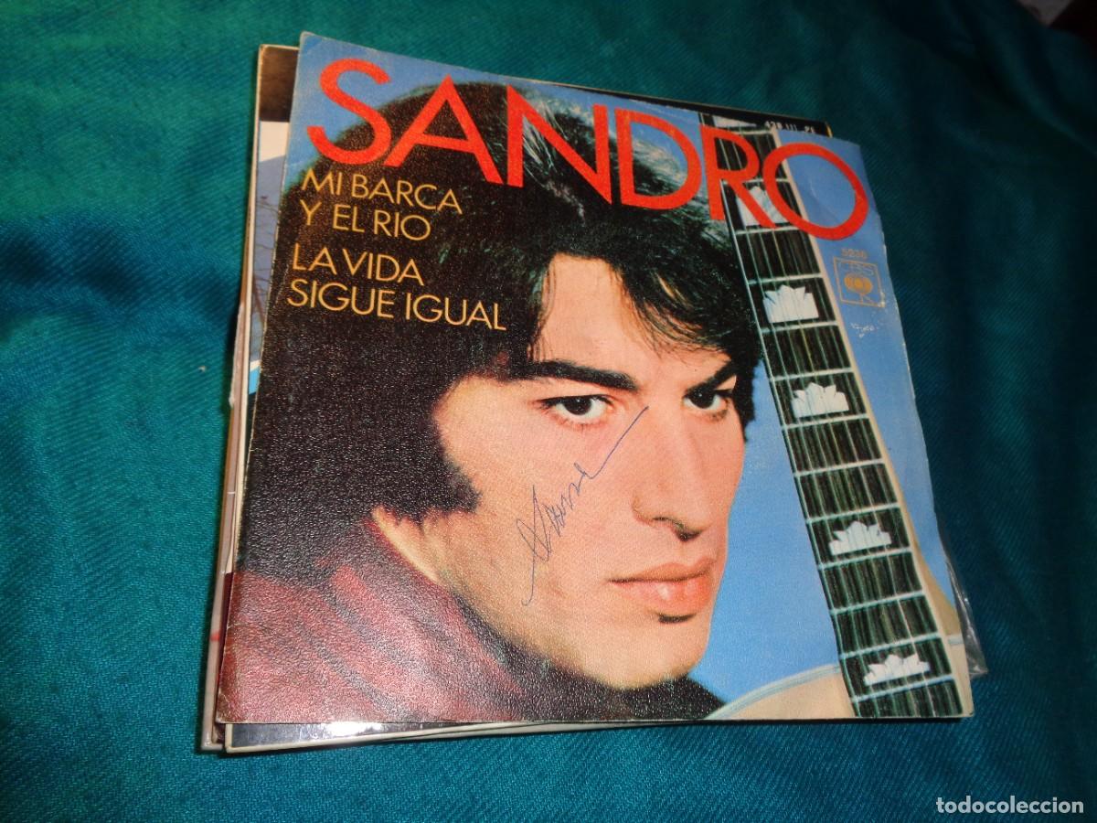 Discos de vinilo: SANDRO. MI BARCA Y EL RIO / LA VIDA SIGUE IGUAL. CBS, 1970. IMPECABLE(#) - Foto 1