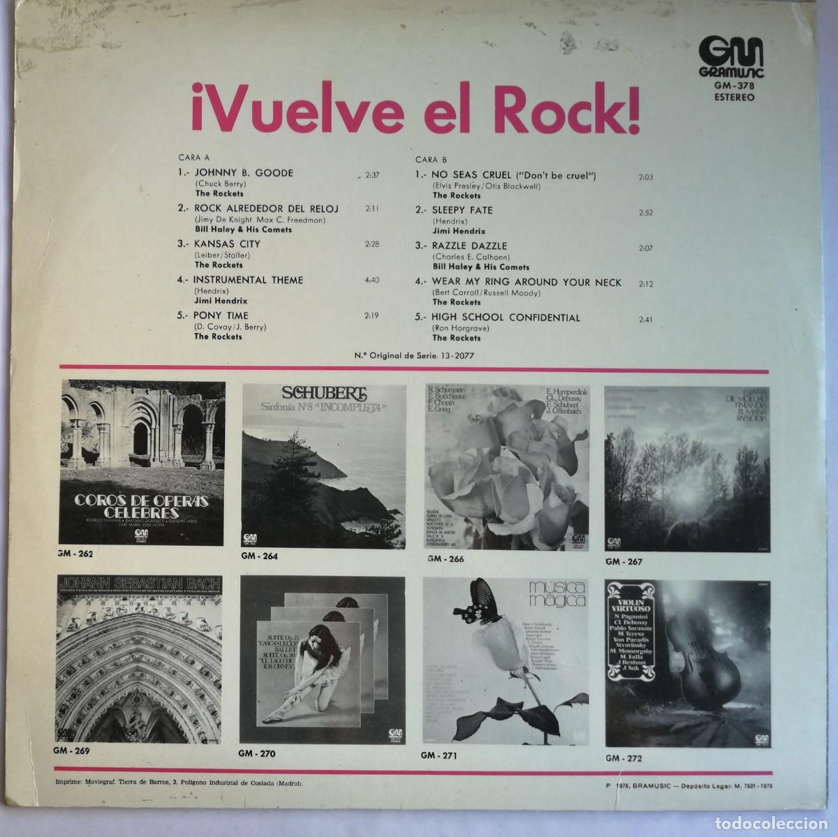 Discos de vinilo: &iexcl;Vuelve El Rock!, Gramusic GM-378 - Foto 2