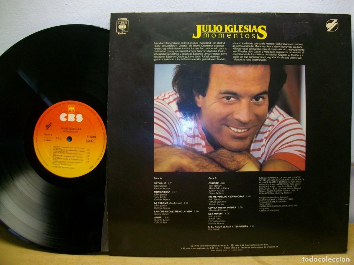 Discos de vinilo: Julio Iglesias Momentos LP - Foto 2