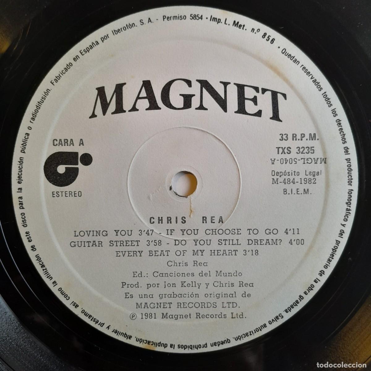 Discos de vinilo: CHRIS REA : CHRIS REA [MAGNET - ESP 1981] LP - Foto 3