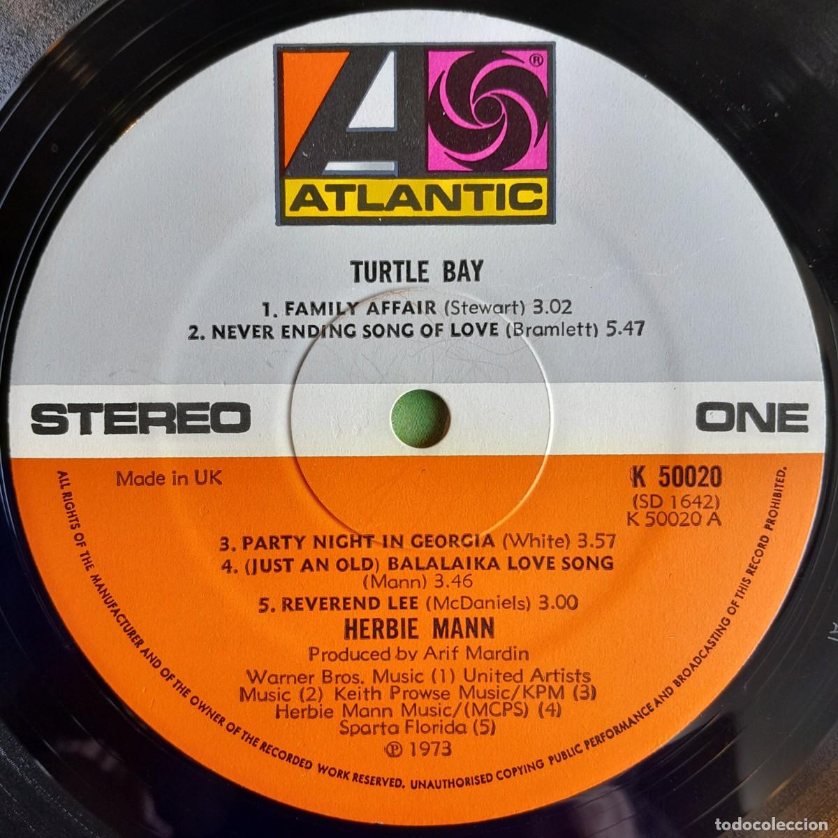 Discos de vinilo: HERBIE MANN : TURTLE BAY [ATLANTIC - UK 1973] LP - Foto 4