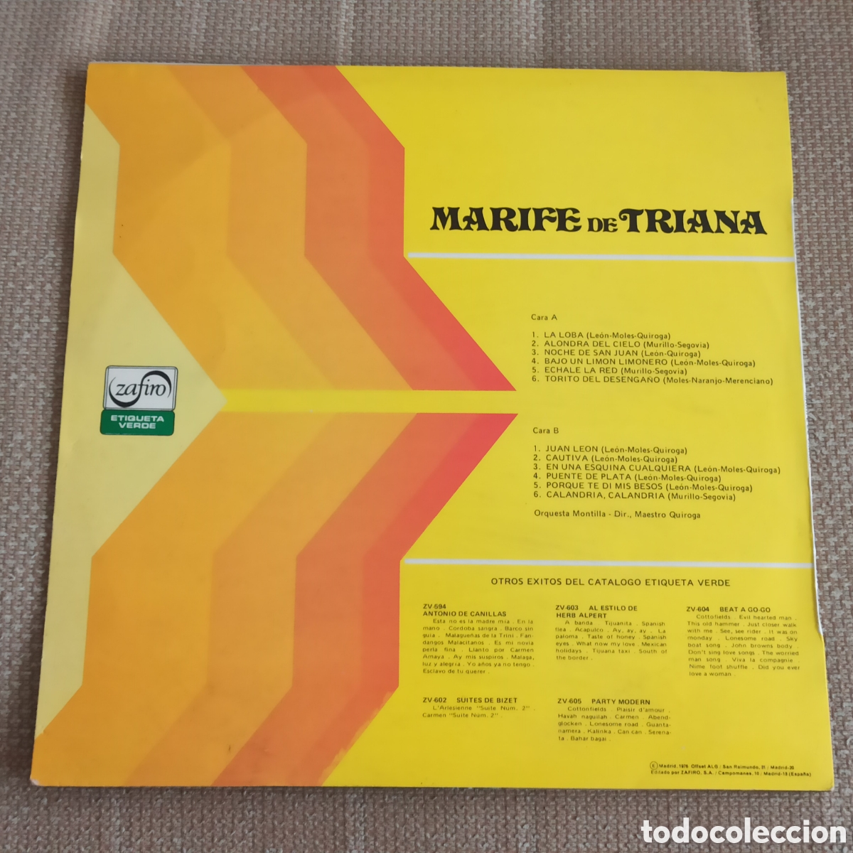 Discos de vinilo: Marif&eacute; De Triana - Marife De Triana (LP, Comp) - Foto 2