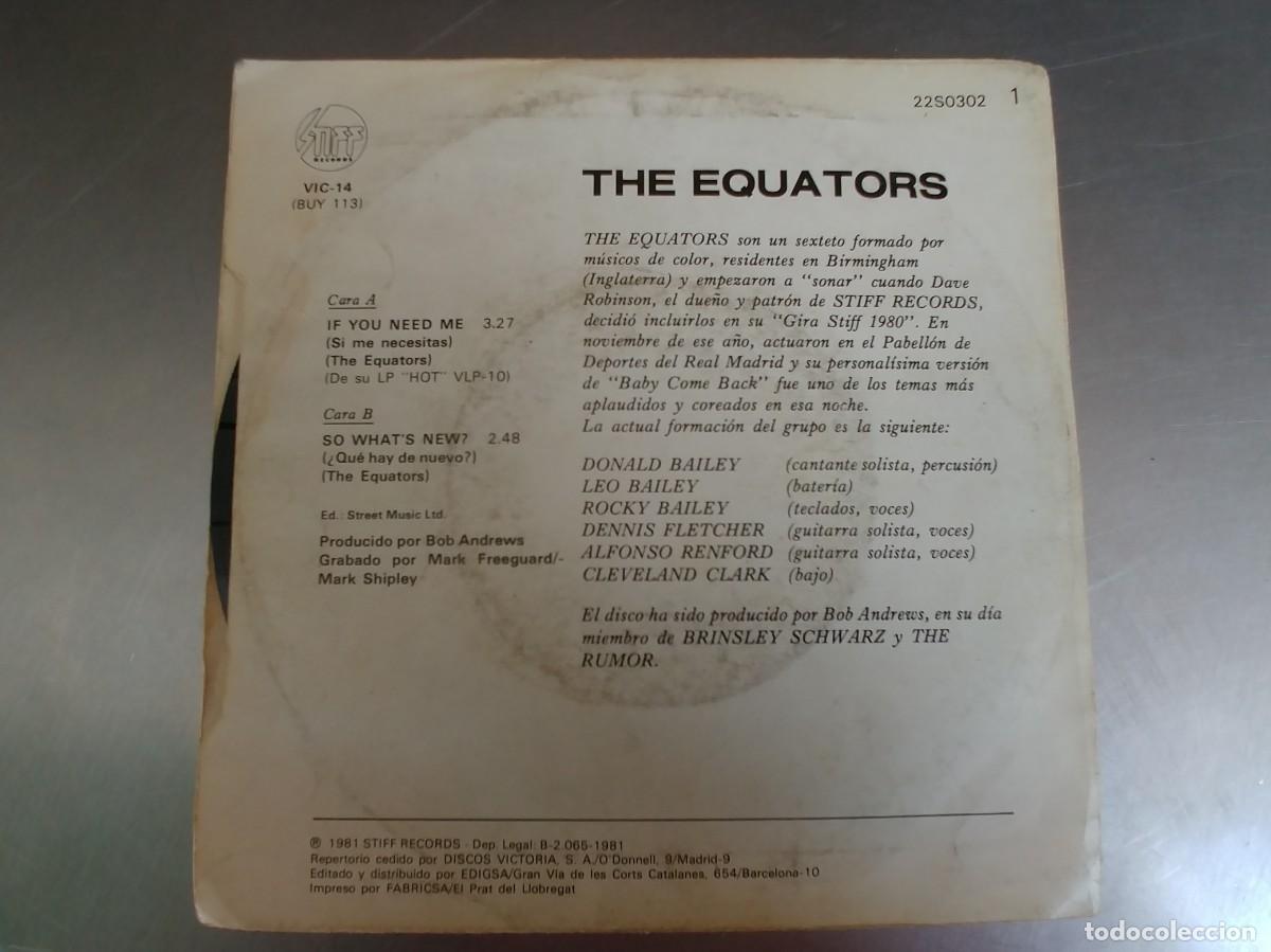 Discos de vinilo: THE EQUATORS-SINGLE IF YOU NEED ME - Foto 2