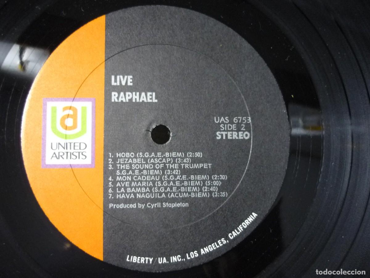 Discos de vinilo: LP vinilo Raphael Live USA - Foto 5