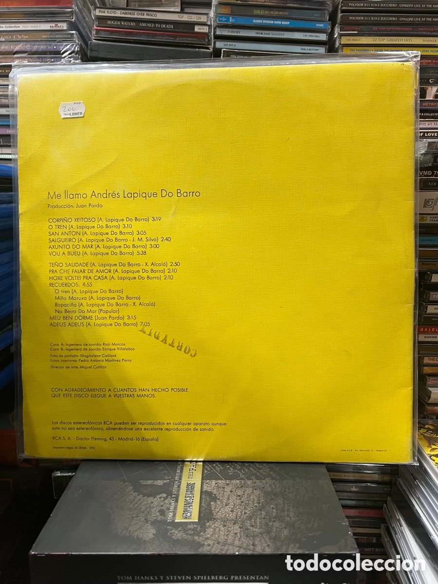Discos de vinilo: Me llamo Andr&eacute;s Lapique Do Barro - Foto 2
