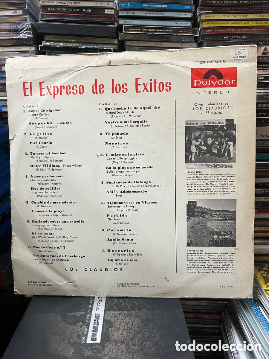 Discos de vinilo: El expreso de los &eacute;xitos Los claudios - Foto 2