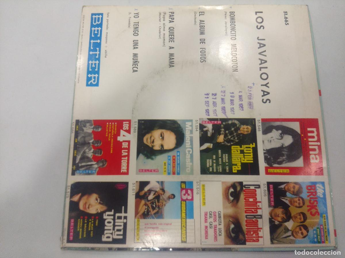 Discos de vinilo: LOS JAVALOYAS/BOMBONCITO MELOCOTON/SINGLE. - Foto 3