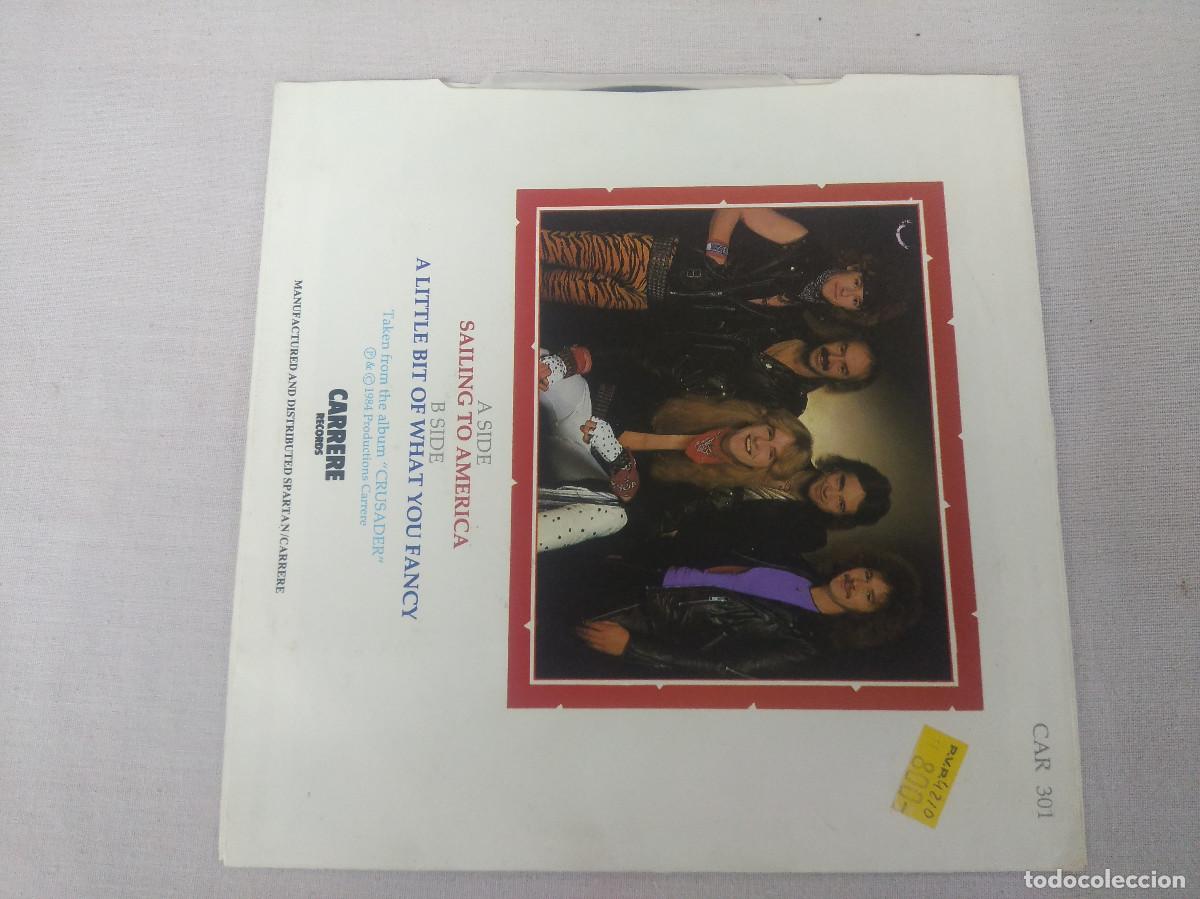Discos de vinilo: SAXON/SAILING TO AMERICA/SINGLE. - Foto 3
