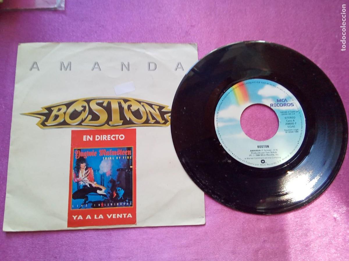 Discos de vinilo: BOSTON AMANDA EP 1986 VINILO MA5C3 - Foto 1
