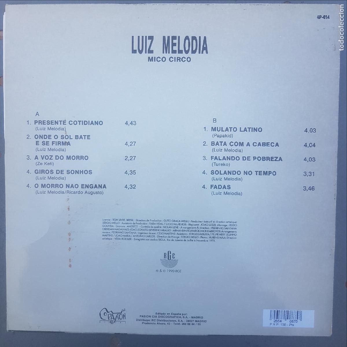 Discos de vinilo: LUIS MELODIA. MICO DE CIRCO - Foto 2