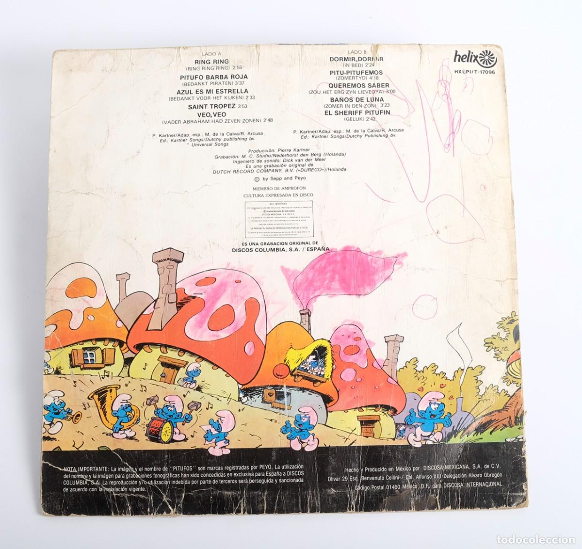 Discos de vinilo: Disco LP los Pitufos. Ring, Ring. Helix. 1982 - Foto 3