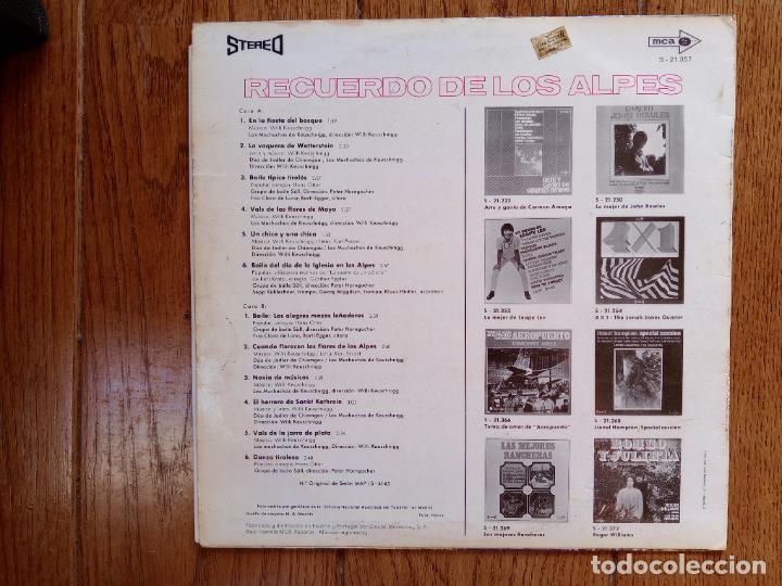 Discos de vinilo: Recuerdo de los Alpes - varios - Foto 2