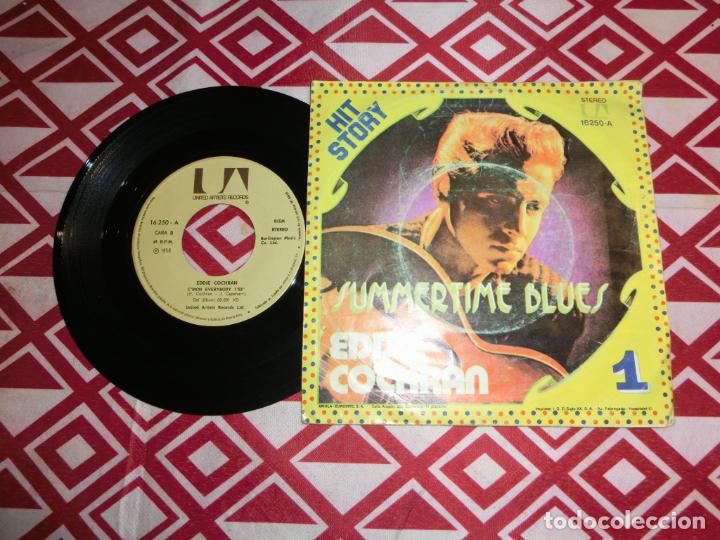 Discos de vinilo: Eddie Cochran - Summertime Blues / Cmon everybody - Foto 2