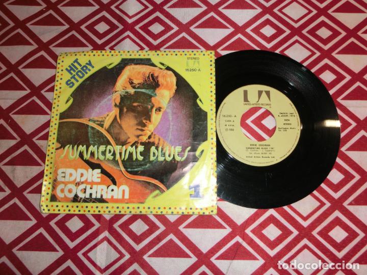 Discos de vinilo: Eddie Cochran - Summertime Blues / Cmon everybody - Foto 1