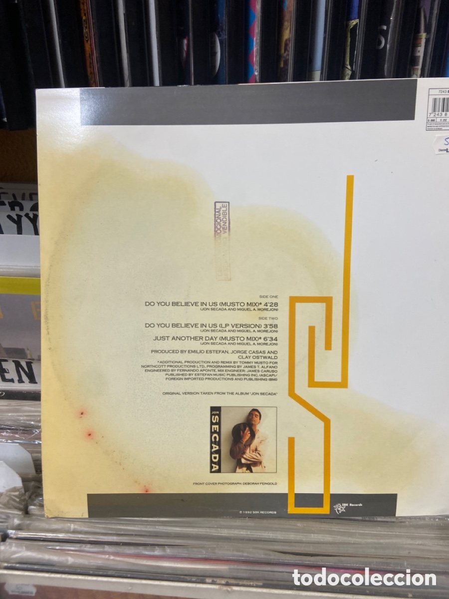 Discos de vinilo: Jon secada do you believe in us - Foto 2