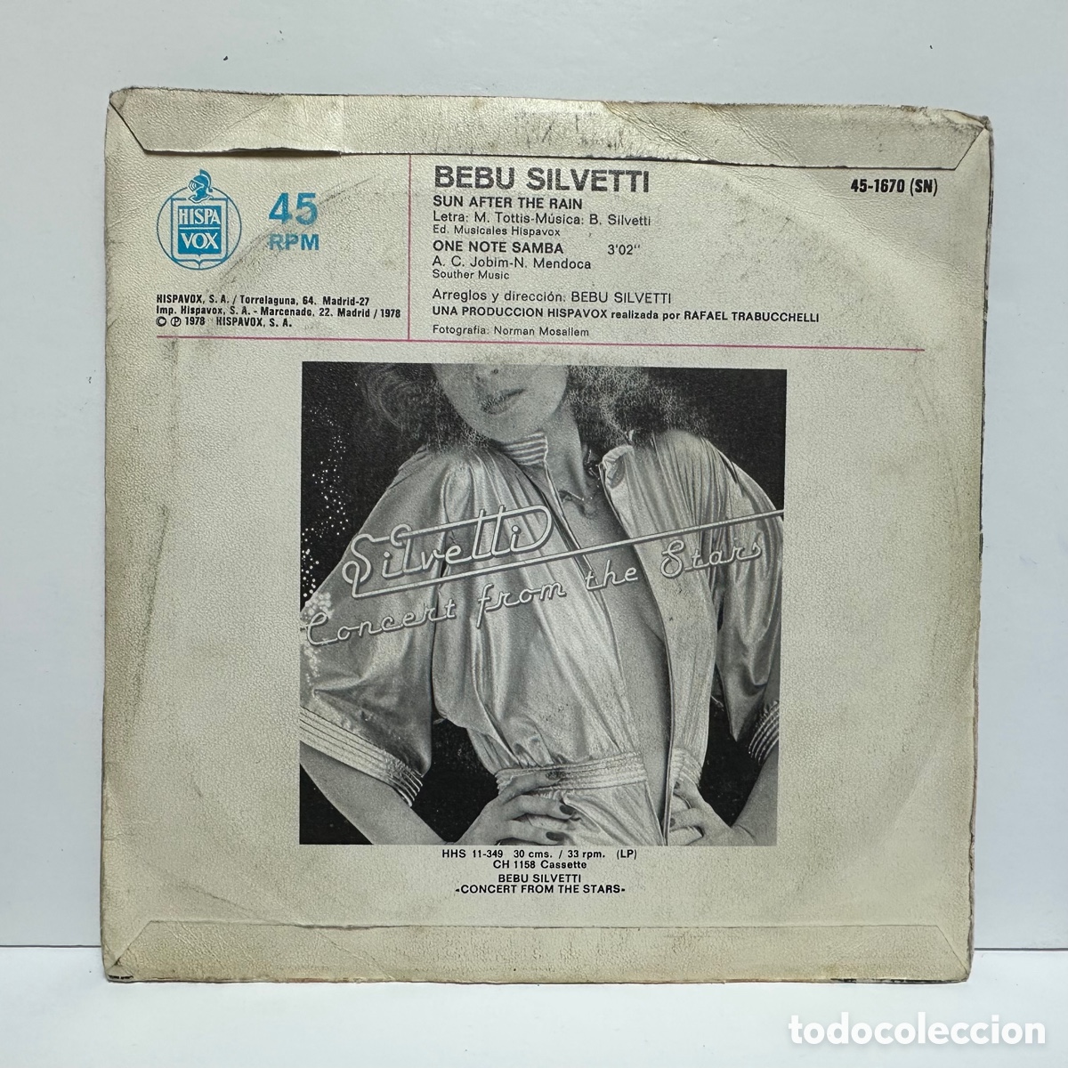 Discos de vinilo: Bebu Silvetti - Sun After The Rain (7&rdquo;, Single) - Foto 2