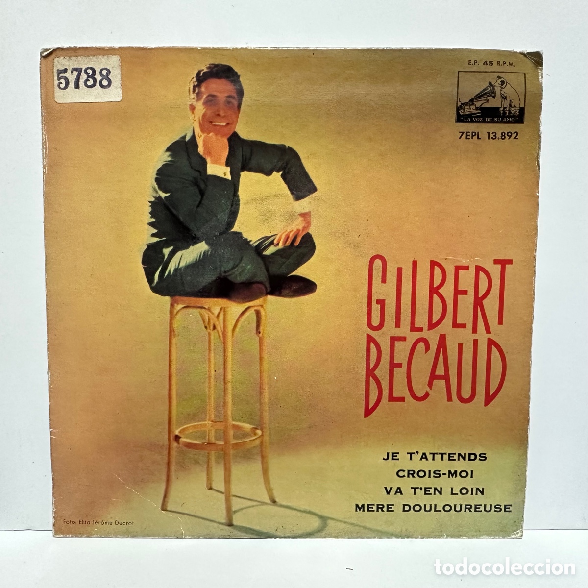 Discos de vinilo: Gilbert B&eacute;caud - Je TAttends / Crois-Moi (7&rdquo;, Single) - Foto 1