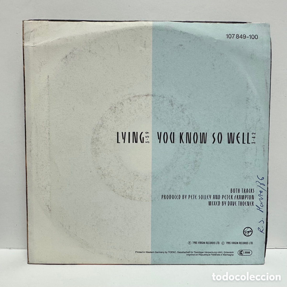 Discos de vinilo: Peter Frampton - Lying (7&rdquo;, Single) - Foto 2