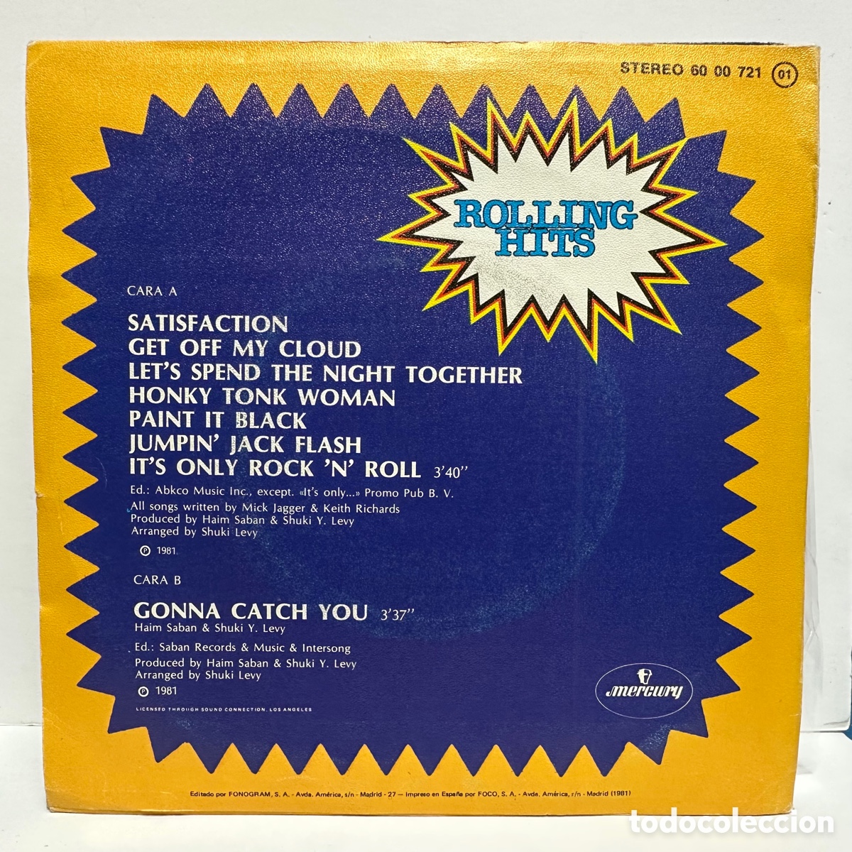 Discos de vinilo: Rolling Hits - Satisfaction (7&rdquo;, Single) - Foto 2