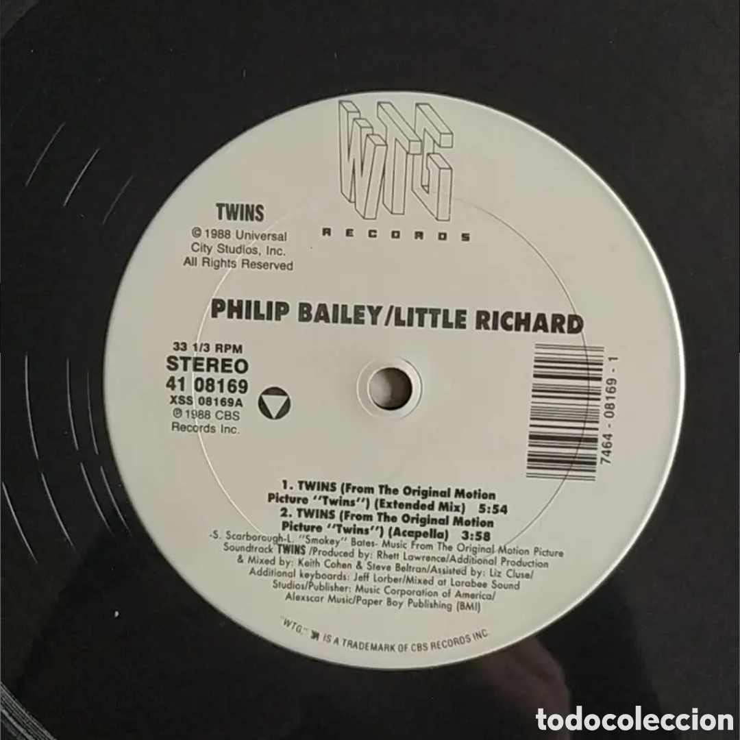 Discos de vinilo: Maxi single Philip Bailey / Little Richard. Twins - Foto 1