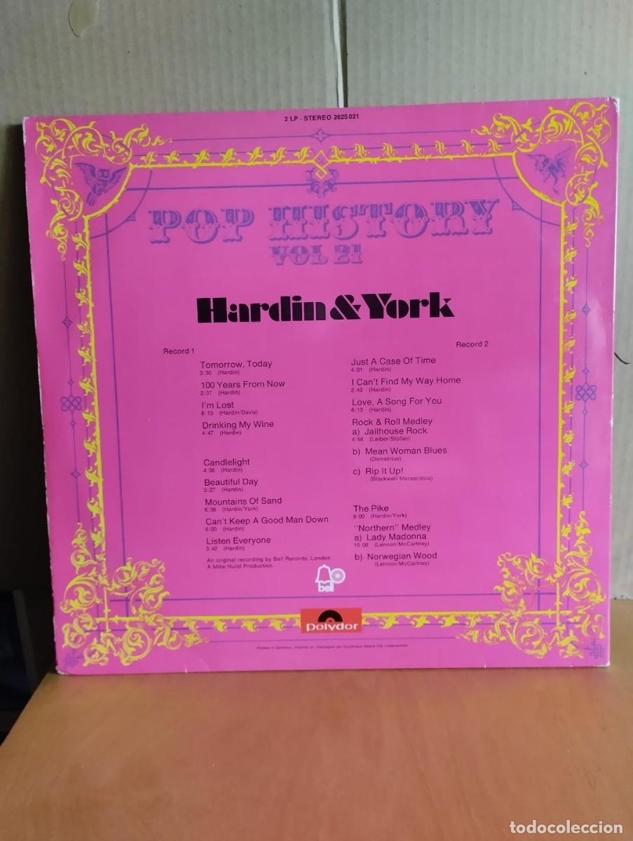 Discos de vinilo: HARDIN & YORK ---- POP HISTORY - Foto 2