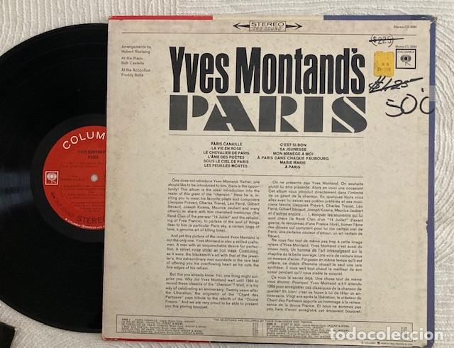 Discos de vinilo: YVES MONTAND - PAR&Iacute;S - Foto 2