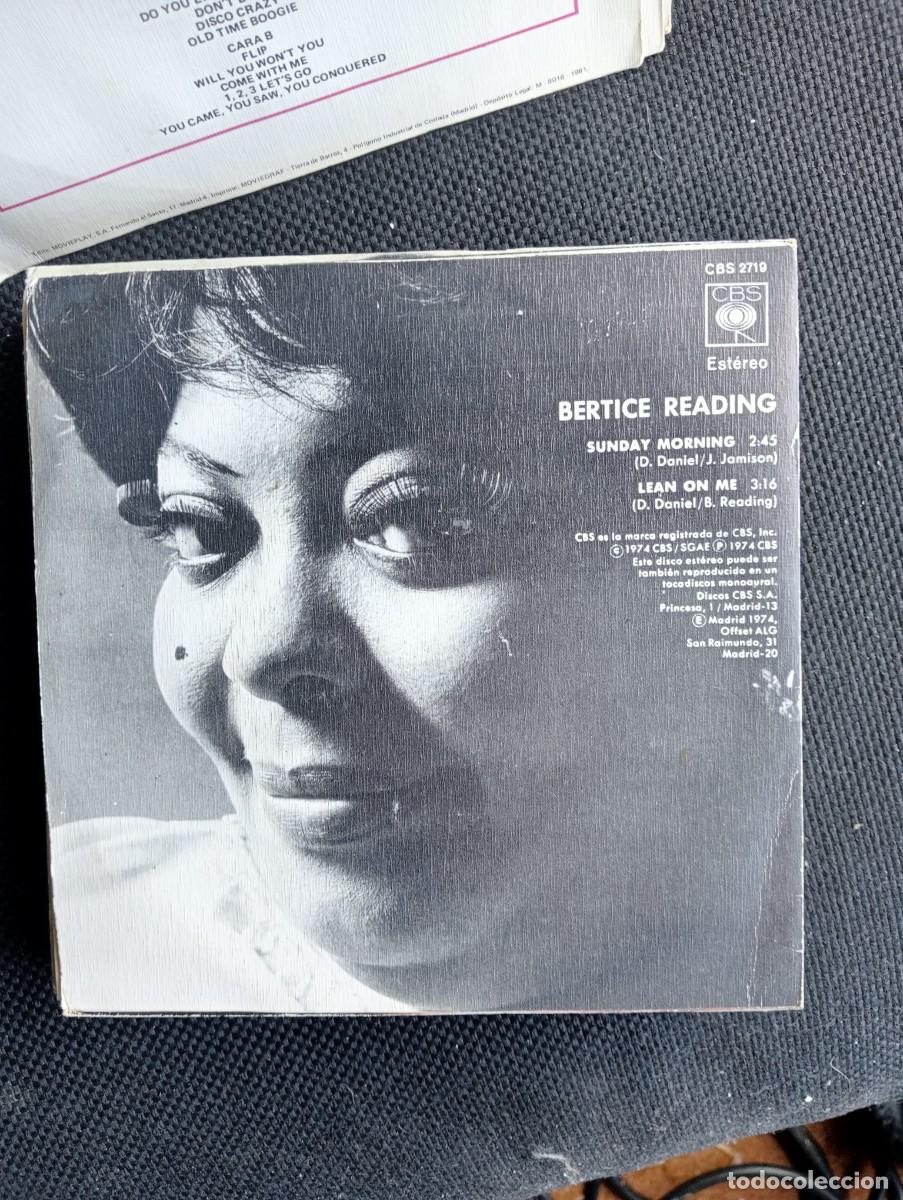 Discos de vinilo: Bertice Reading - Sunday Morning 7&rdquo; Single 1975 - Foto 2