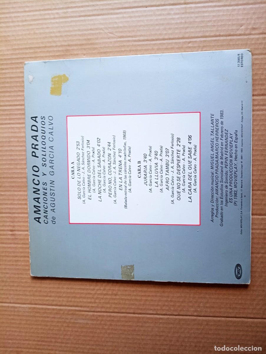 Discos de vinilo: AMANCIO PRADA - CANCIONES Y SOLILOQUIOS LP 1983 - Foto 9