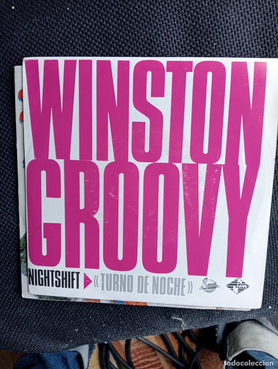 Discos de vinilo: Winston Groovy - Nightshift 7&rdquo; Single Promo 1985 reggae - Foto 2