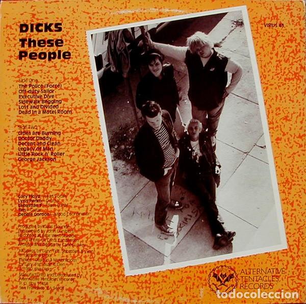 Discos de vinilo: Dicks &lrm;&ndash; These People - LP - With Insert - 1985 - Alternative Tentacles &lrm;&ndash; VIRUS 43 - Foto 2