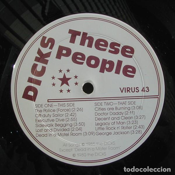 Discos de vinilo: Dicks &lrm;&ndash; These People - LP - With Insert - 1985 - Alternative Tentacles &lrm;&ndash; VIRUS 43 - Foto 3