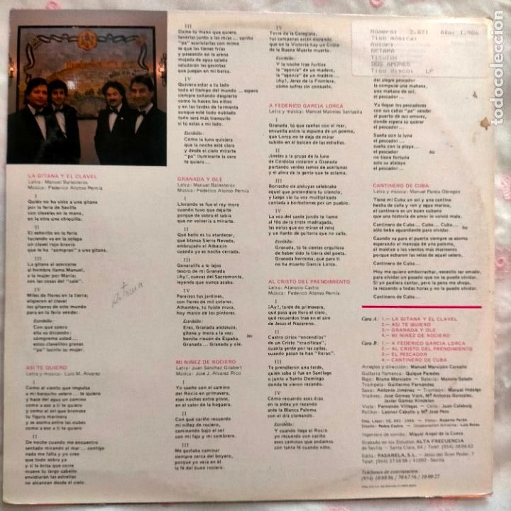 Discos de vinilo: DISCO VINILO GRANDE LP - retama - Foto 2