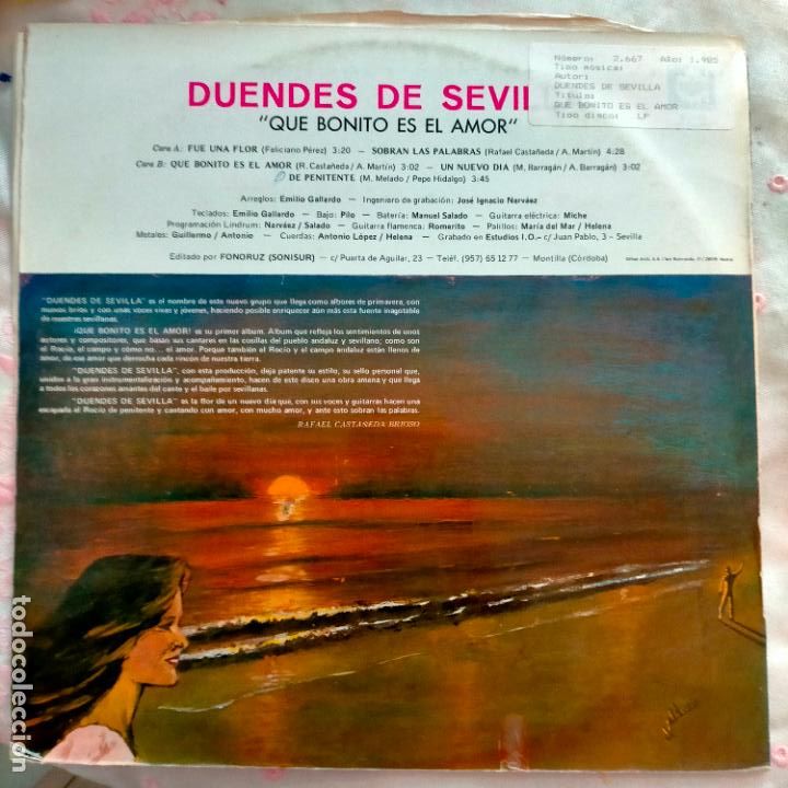 Discos de vinilo: DISCO VINILO GRANDE LP - duendes de sevilla - Foto 2
