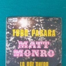Discos de vinilo: MATT MONRO – TODO PASARA