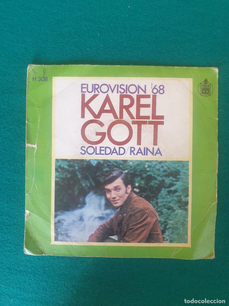 Discos de vinilo: Karel Gott &ndash; Soledad / Raina - Eurovision 68 - Foto 2