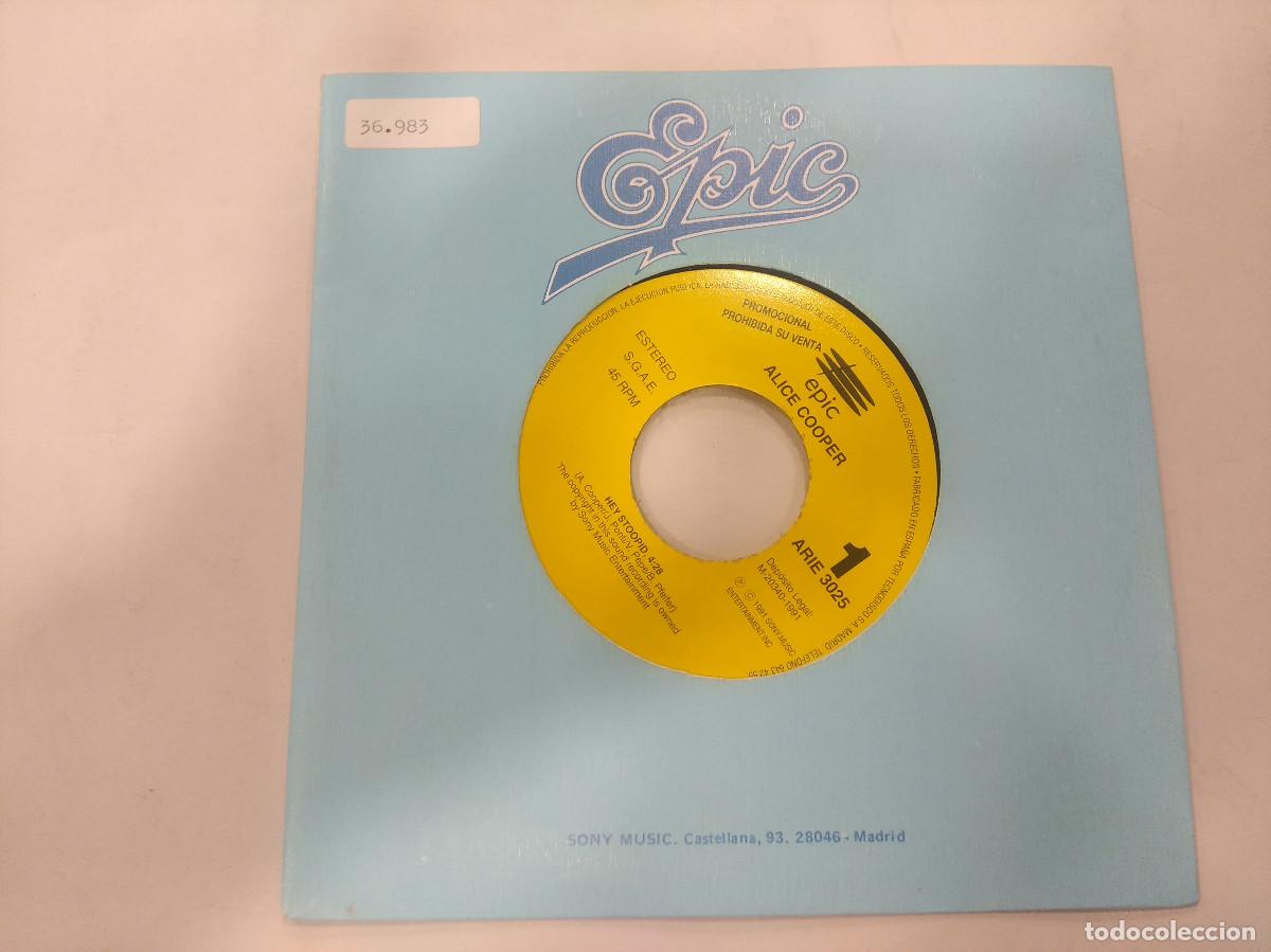 Discos de vinilo: ALICE COOPER/HEY STOOPID/SINGLE PROMOCIONAL. - Foto 1