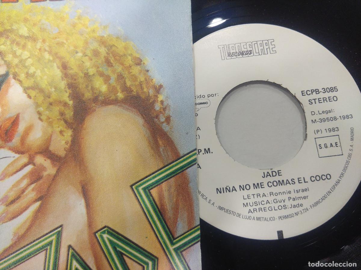 Discos de vinilo: JADE/NI&Ntilde;A NO ME COMAS EL COCO/SINGLE. - Foto 2