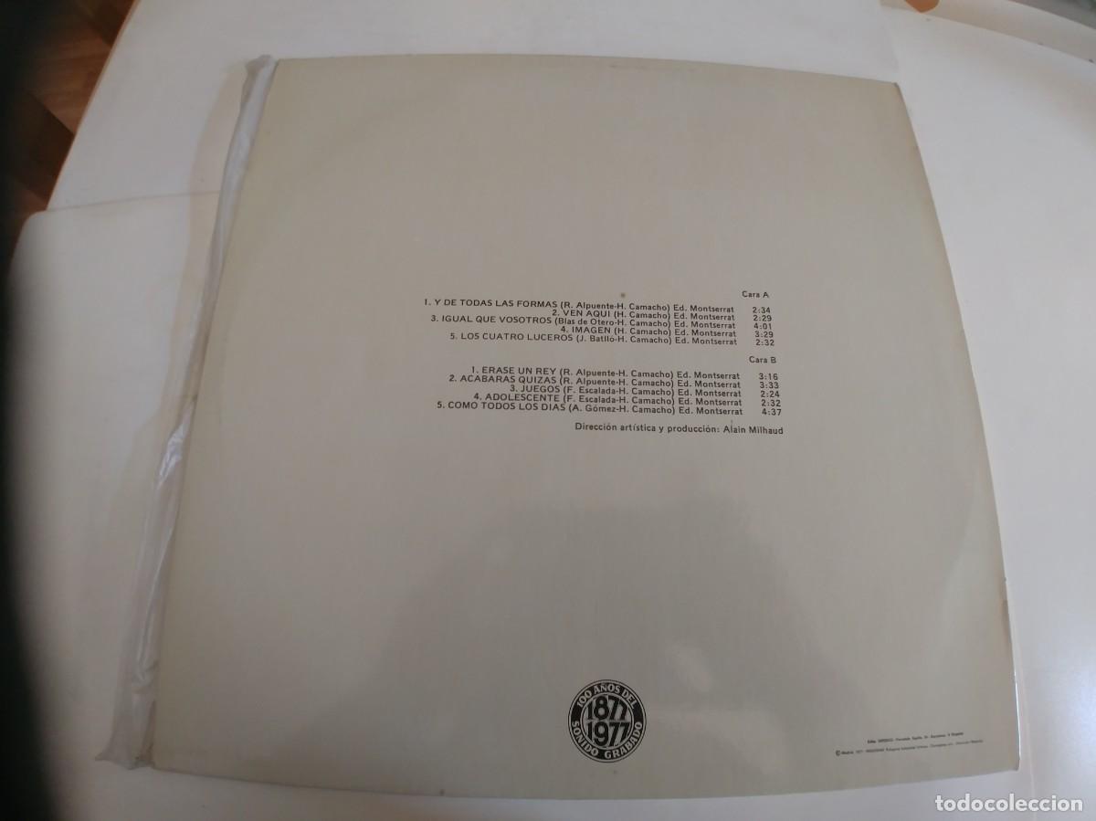 Discos de vinilo: HILARIO CAMACHO-LP 1977-NUEVO - Foto 2