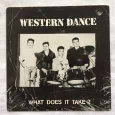 Discos de vinilo: WESTERN DANCE ‎– WHAT DOES IT TAKE? / TO AND FRO / GIVE ME THE MOONLIGHT , UK 1980 HOME BREWED