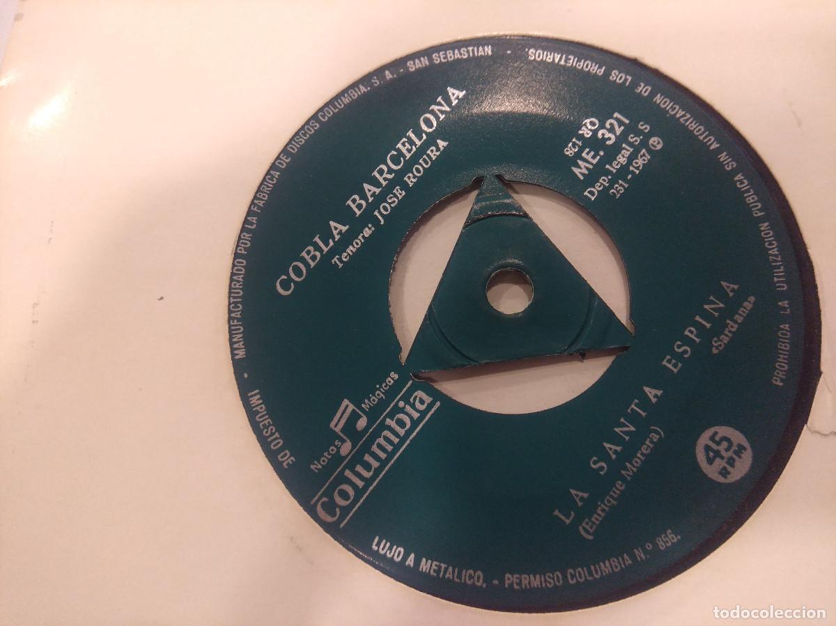 Discos de vinilo: COBLA BARCELONA/LA SANTA ESPINA/SINGLE. - Foto 2