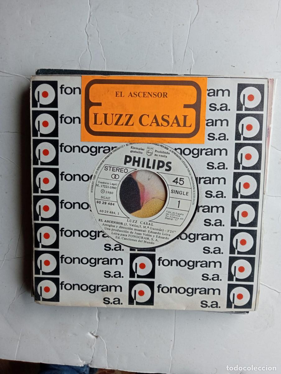 Discos de vinilo: Luzz Casal - El Ascensor (7&rdquo;, Single, Promo) 1980 - Foto 1