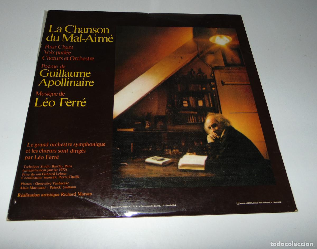 Discos de vinilo: LEO FERRE - LA CHANSON DU MAL AIME - LP DE1973 - Foto 4