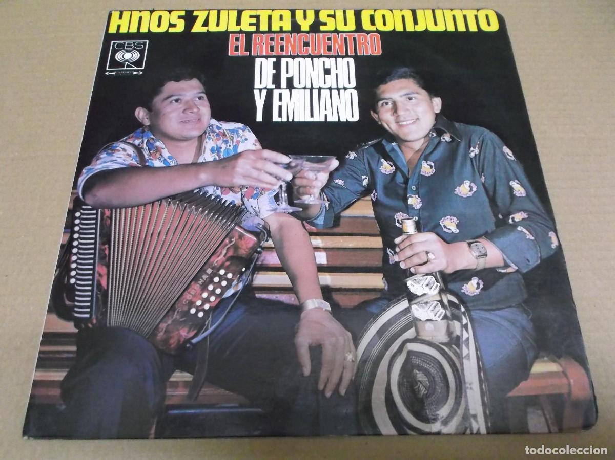 Disques de vinyle: LOS HERMANOS ZULETA Y SU CONJUNTO (LP) EL REENCUENTRO DE PANCHO Y EMILIANO A&Ntilde;O 1975 &ndash; EDICION COLOMB