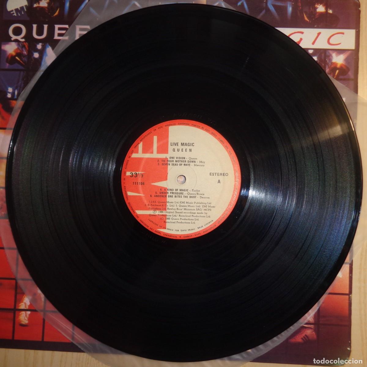 Discos de vinilo: QUEEN LIVE MAGIC (EDICION COLOMBIANA) - Foto 3