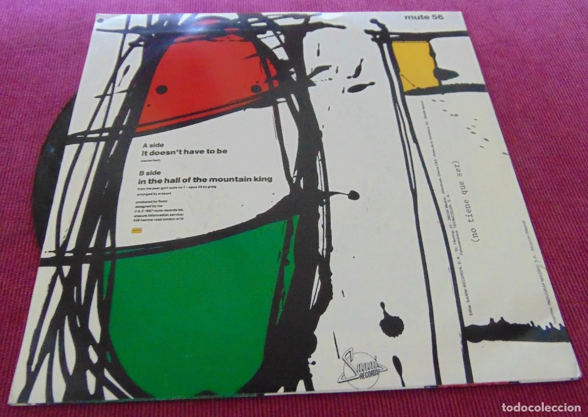 Discos de vinilo: ERASURE&ndash; It Doesnt Have To Be - SINGLE PROMO 1987 - Foto 2