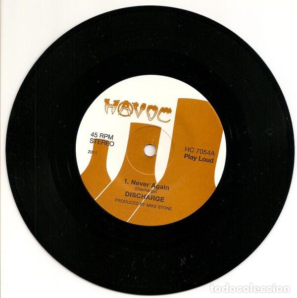 Discos de vinilo: Discharge &lrm;&ndash; Never Again - 7&rdquo; - 2011 - Havoc Records &lrm;&ndash; HC7054 - Foto 3