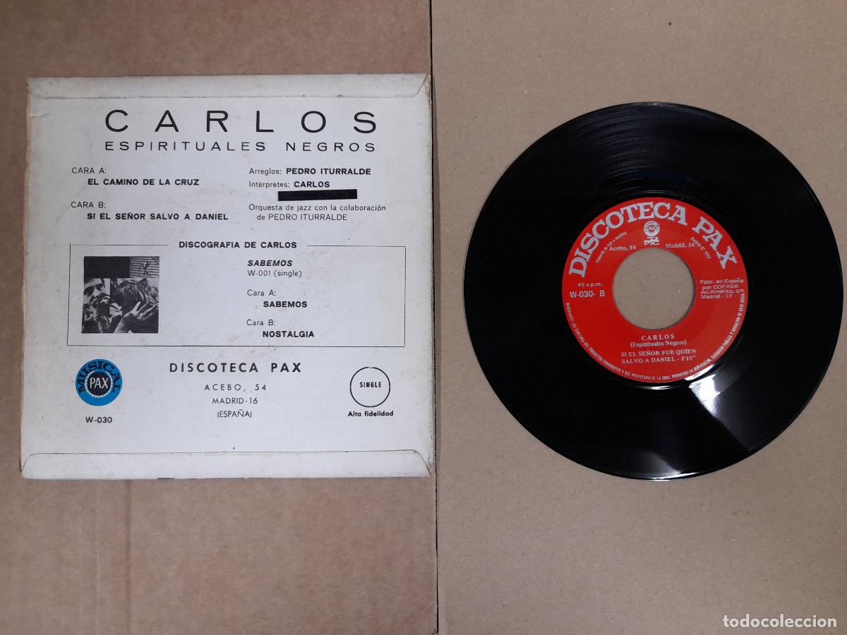 Discos de vinilo: Carlos - Espirituales negros - Single 7&rdquo; - Foto 2